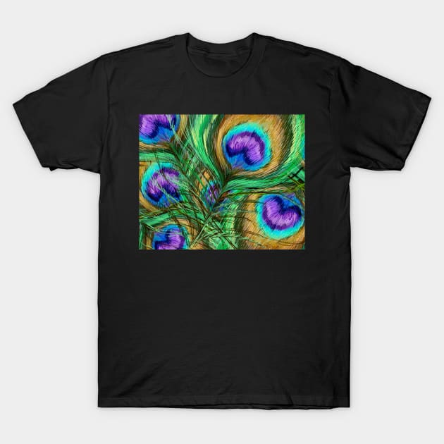 Peacock Colorful T-Shirt by savariya